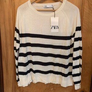 NWT Zara Breton Stripe Sweater Size XL